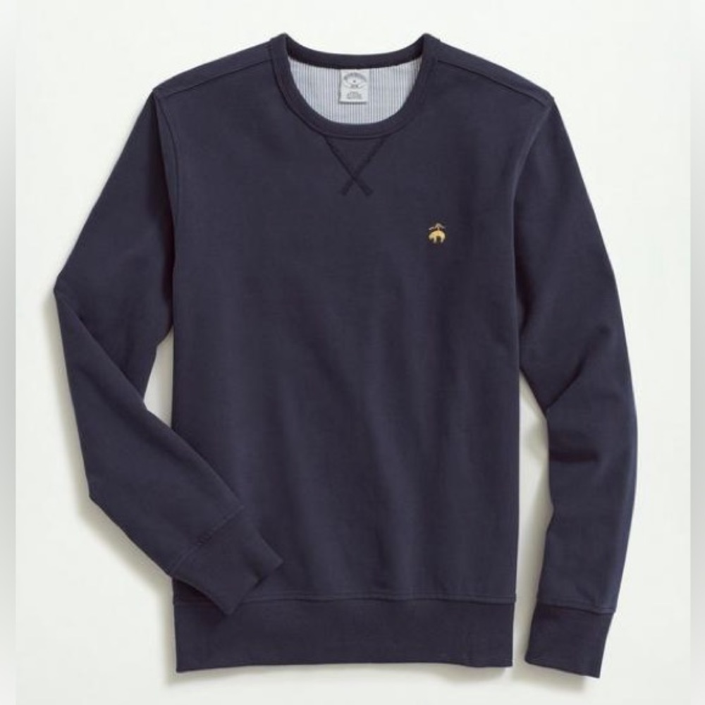 Brooks Brothers Stretch Sueded Cotton Jersey Sweatshirt